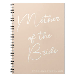 Carnet Mère de la mariée Script moderne Custom Blush