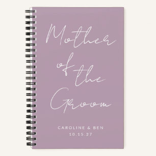 Carnet Mère de la salle Mariage personnalisé Dusty Lilac