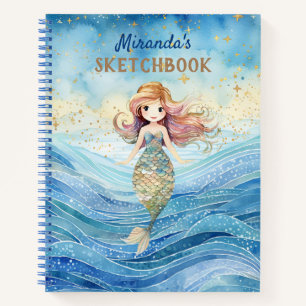 Carnet Mermaid Dreams for girls Sketchbook