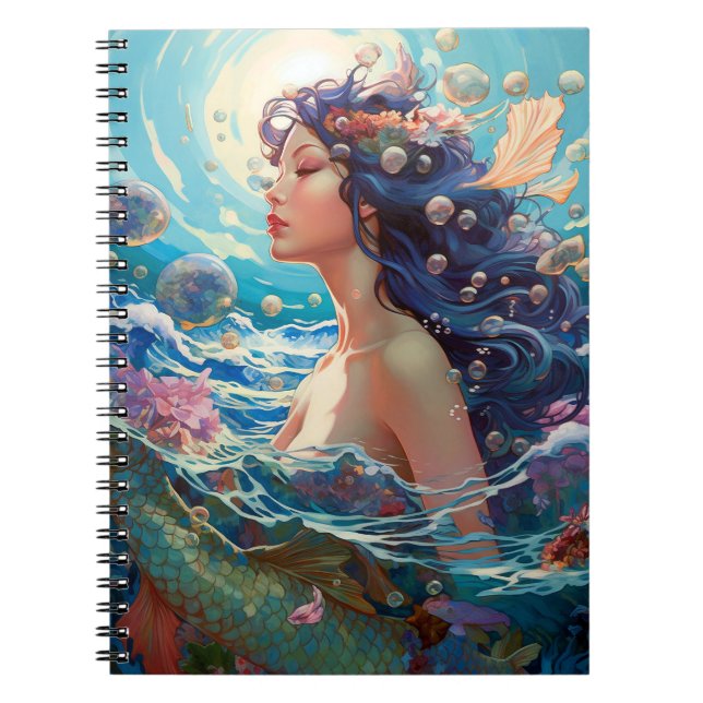 Carnet Mermaid Sea Goddess Imaginaire Art (Devant)