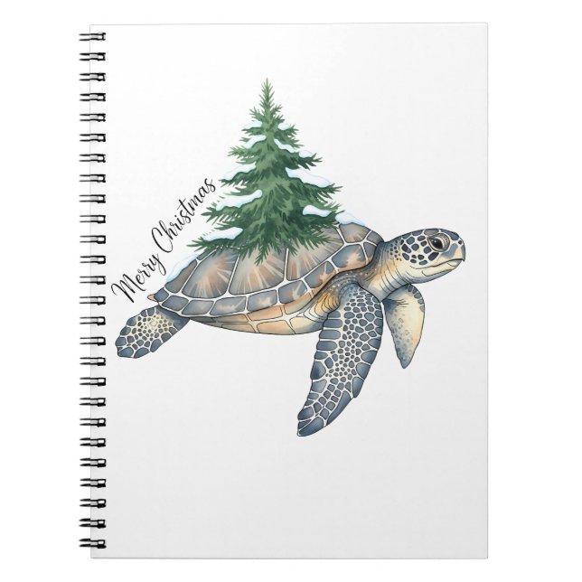 Carnet Merry Christmas Sea Turtle (Devant)