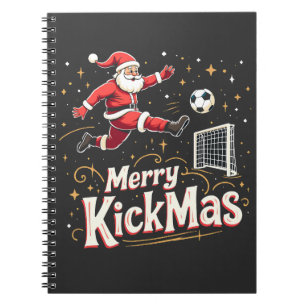 Carnet Merry Kickmas Funny Santa Claus Amateurs de footba