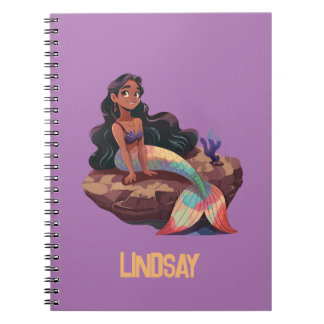 Carnet Merveilleuse Mermaid Élégante avec le nom des enfa