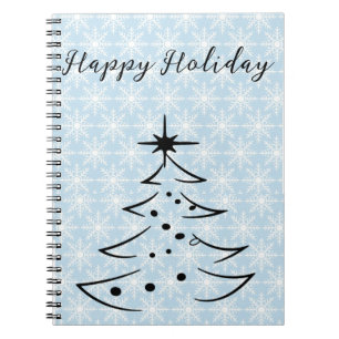 Carnet Merveilleux, Bleus Flakes, Arbre de Noël