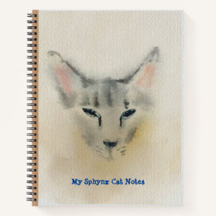 Carnet Mes notes de chat Sphynx