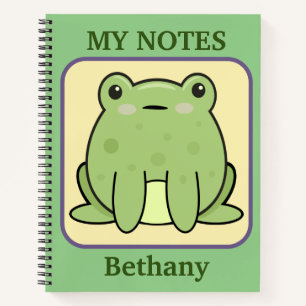 Carnet Mes Notes Frog Personnalisé