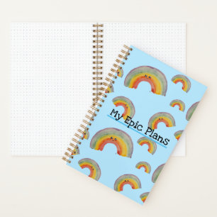Carnet Mes plans épiques, Kawaii Rainbow