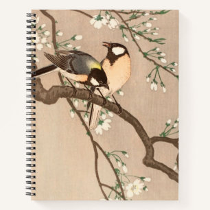 Carnet Mésange japonaise asiatique Ohara Koson Oiseau Cha