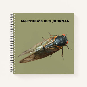 Carnet Message personnalisé de la photo d'insectes de boe
