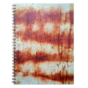 Carnet métal rouillé, arrière - plan texturé.