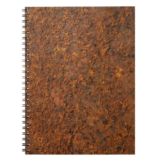 Carnet Métal rouillé : Esthétique en fer texturé. (Devant)