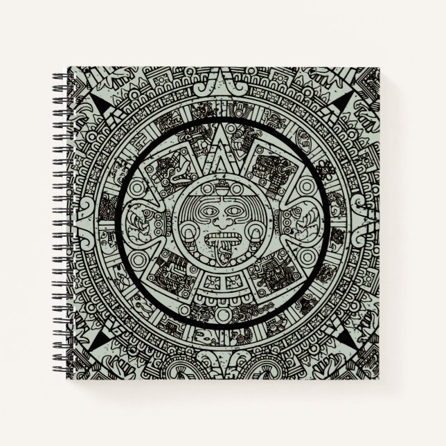 Carnet Mexicaine Aztec Sun Stone Maya Calendrier 1 (Devant)