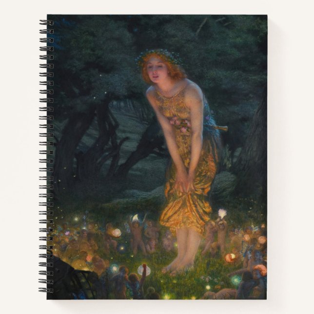 Carnet Mi-été Eve Edward Robert Hughes fées imaginaire (Devant)