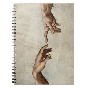 Carnet Michaelangelo mains création adam dieu