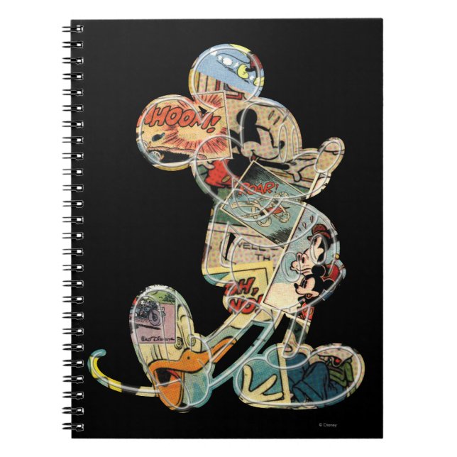 Carnet Mickey classique | Silhouette comique (Devant)