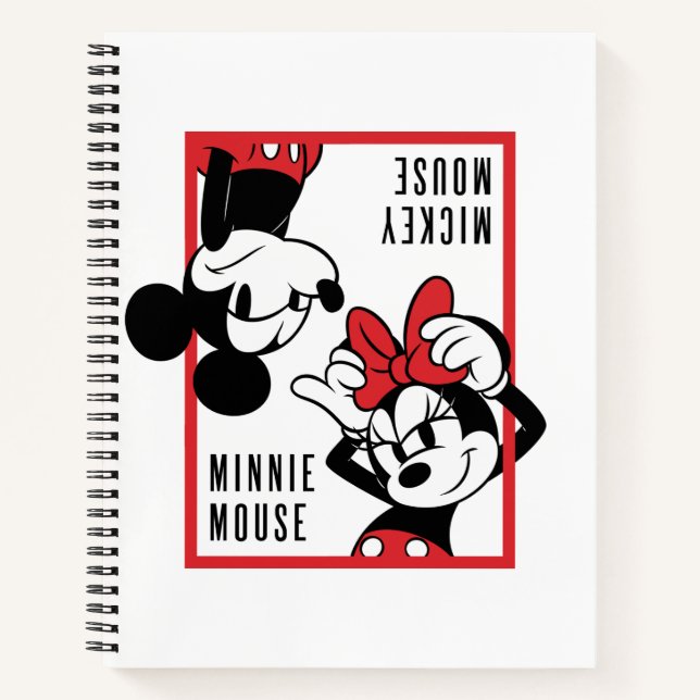 Carnet Mickey et Minnie | Conception combinée mignonne (Devant)
