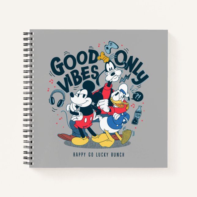 Carnet Mickey & Friends | Good Vibes Only (Devant)