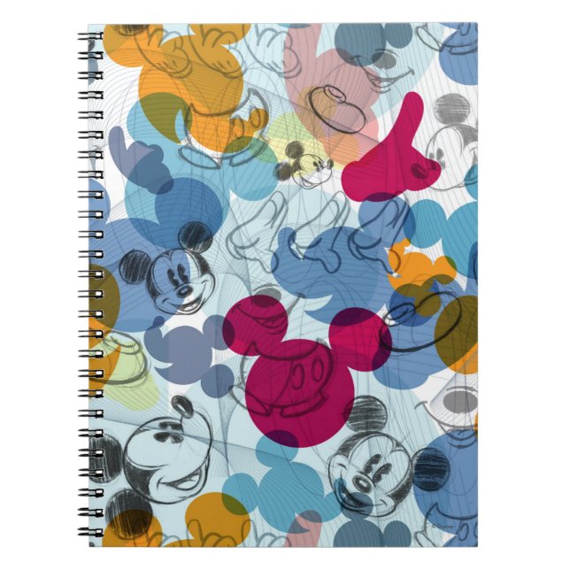 Carnet Mickey & Friends | Motif d'esquisse de tête de sou (Devant)