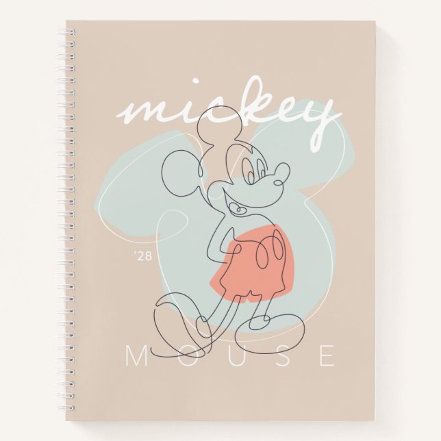 Carnet Mickey Mouse Continuous Line Graphic (Devant)