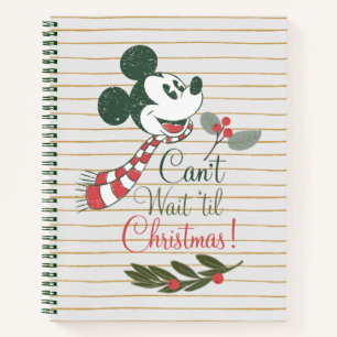 Carnet Mickey Mouse Je ne peux pas attendre avant Noël!