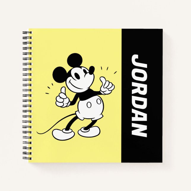 Carnet Mickey Mouse | Mickey Mouse | Ajouter Votre Nom (Devant)