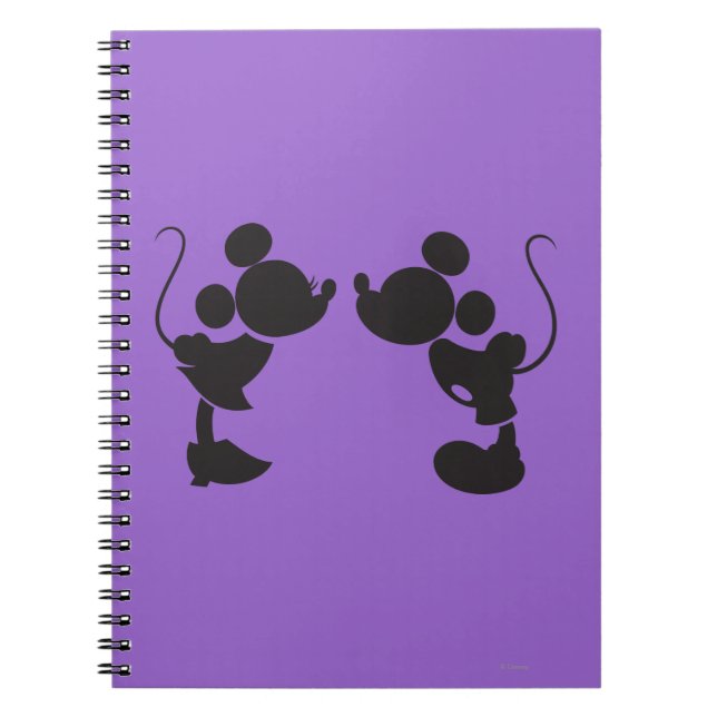 Carnet Mickey Souris et Minnie Silhouette (Devant)