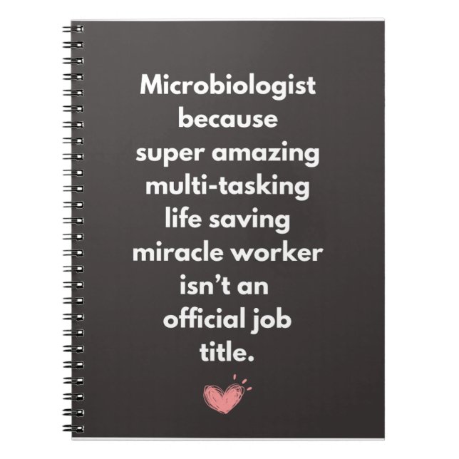 Carnet Microbiologiste parce que super extraordinaire - C (Devant)