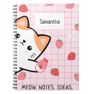 Carnet mignon aux fraises Kitty