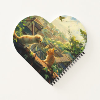 Carnet mignon avec deux chatons