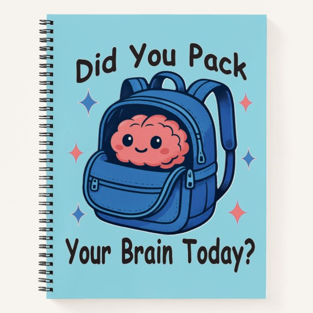 Carnet Mignon « Avez-vous emballé votre cerveau aujourd'h (Devant)