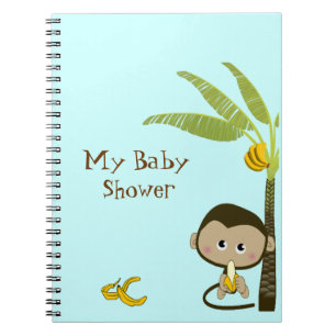 Carnet mignon de baby shower de singe