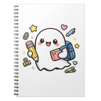 Carnet Mignon fantôme Kawaii de l'école avec cartable