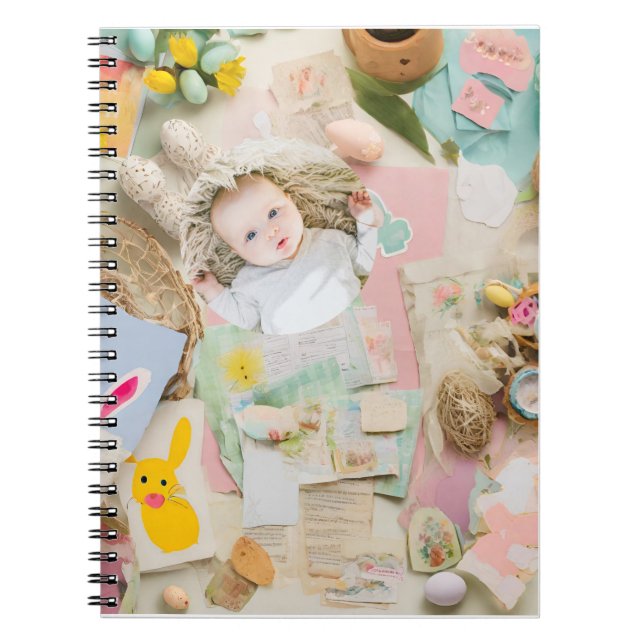 Carnet Mignon moderne collage de Pâques photo de scrapboo (Devant)