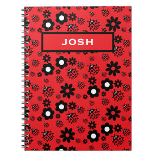 Carnet Mignonne coccinelle à motifs