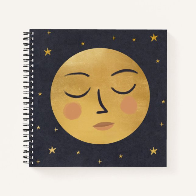 Carnet Mignonne face de lune (Devant)