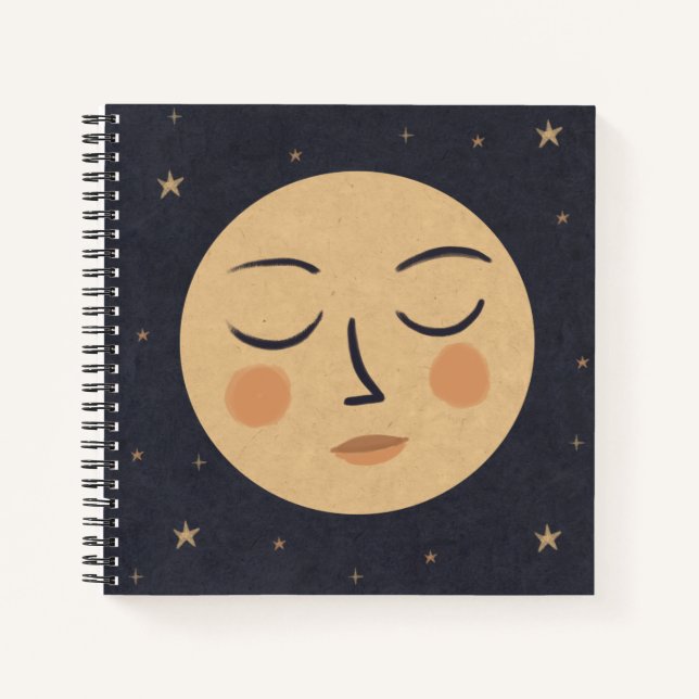 Carnet Mignonne face de lune (Devant)