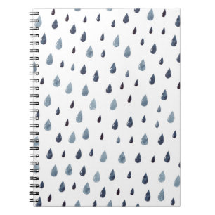 Carnet Mignonne pluie. Aquarelle motif sans couture. Pai