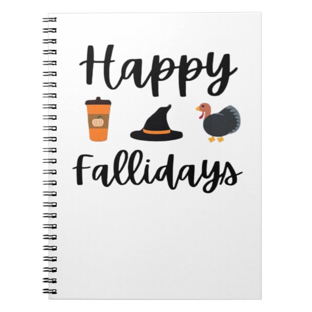 Carnet Mignonne saison d'automne Joyeux Fallidays Thanksg (Devant)