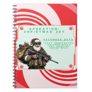 Carnet Militaire amusant/Père Noël de Noël