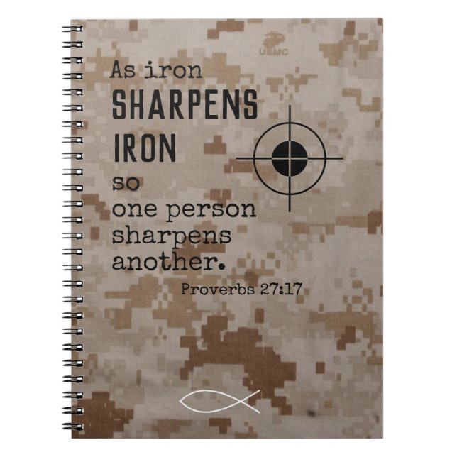 Carnet militaire chrétien Camouflauge (Devant)
