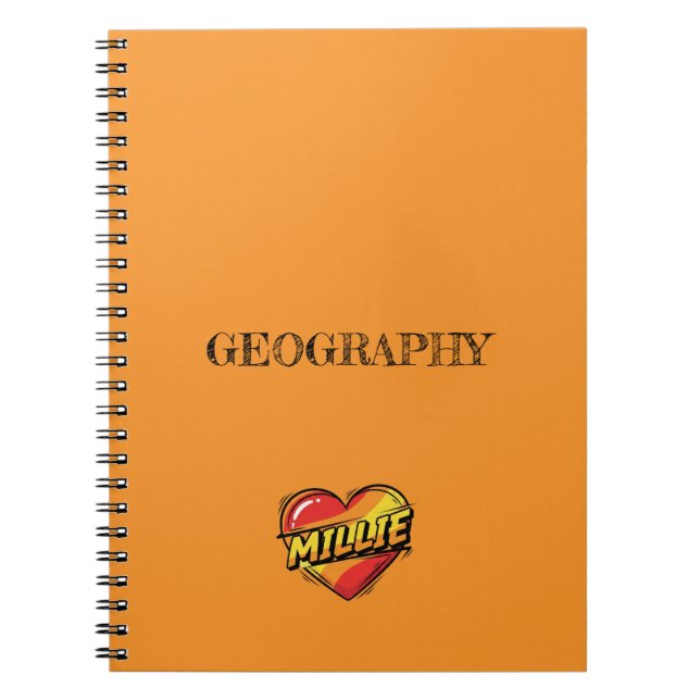 Carnet Millie Orange (Devant)