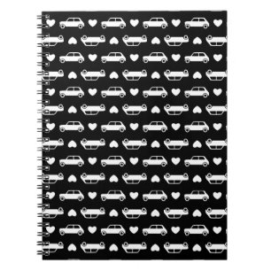 Carnet Mini Coeurs de voiture Noir