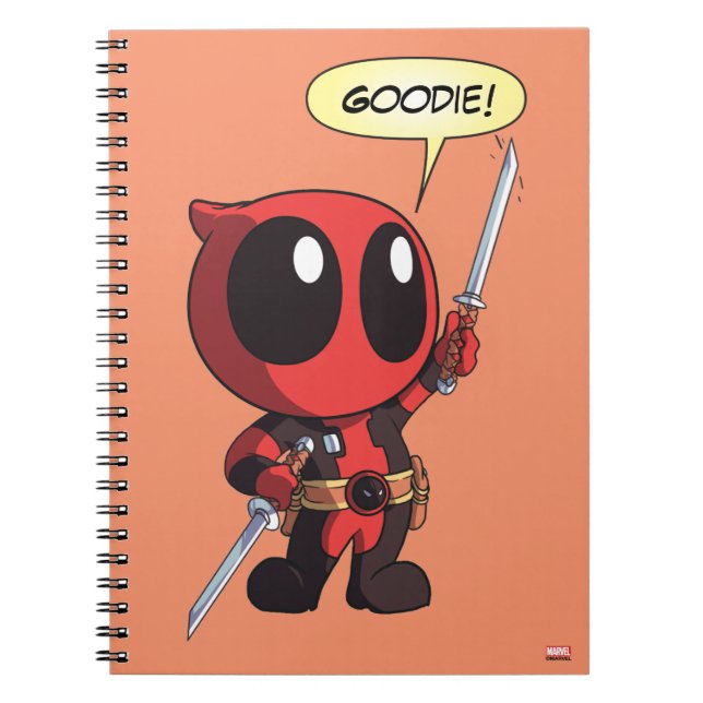Carnet Mini Deadpool Avec Deux Épées (Devant)