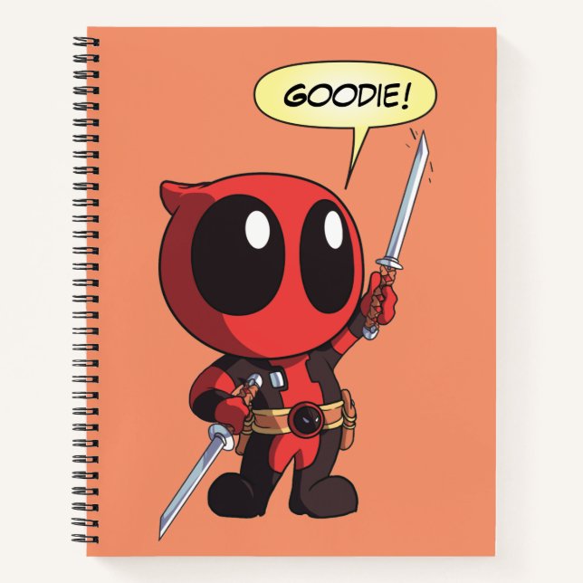 Carnet Mini Deadpool Avec Deux Épées (Devant)