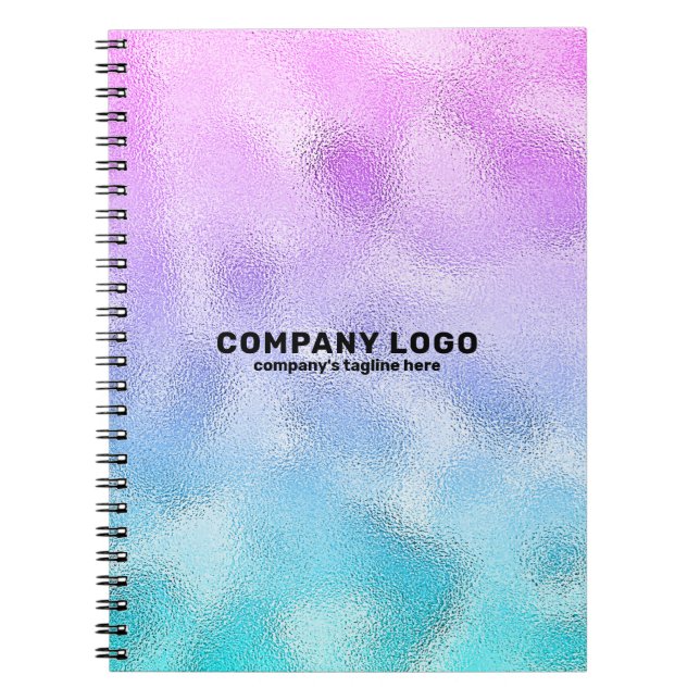 Carnet Mini-scintillant rose et bleu ombre (Devant)