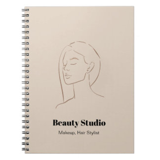 Carnet Mini-visage logo cheveux beauté maquillage neutre