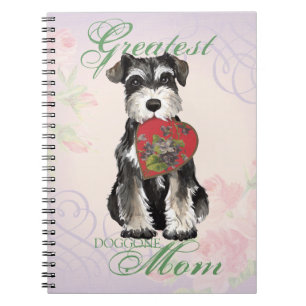 Carnet Miniature Schnauzer Heart Maman
