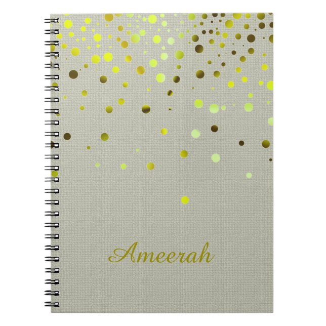 Carnet Minimal blanc avec Parties scintillant Confetti en (Devant)