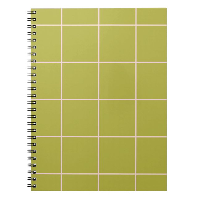 Carnet Minimal Color Grid Check Pattern (Devant)