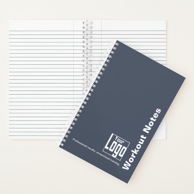 Carnet Minimal Grey White Logo Motto Fitness Workout (À l'intérieur)